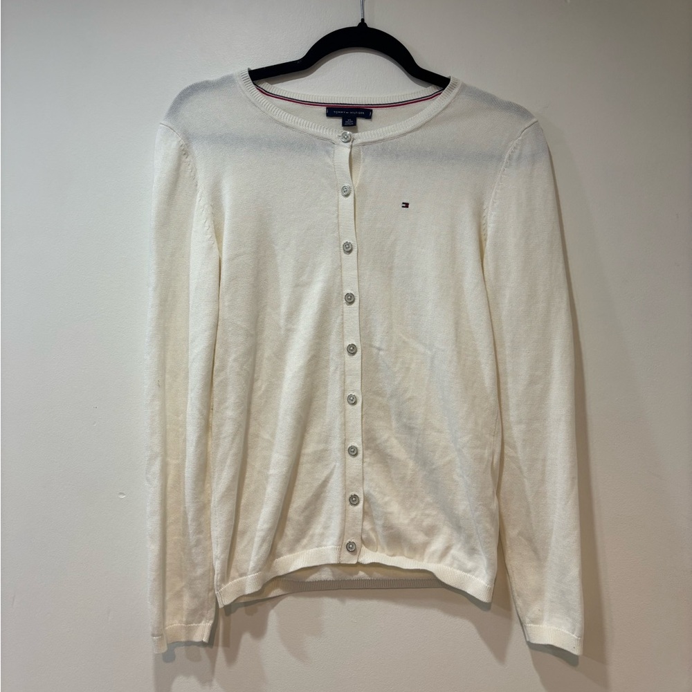 Tommy Hilfiger Off-White Button-Up Cardigan
